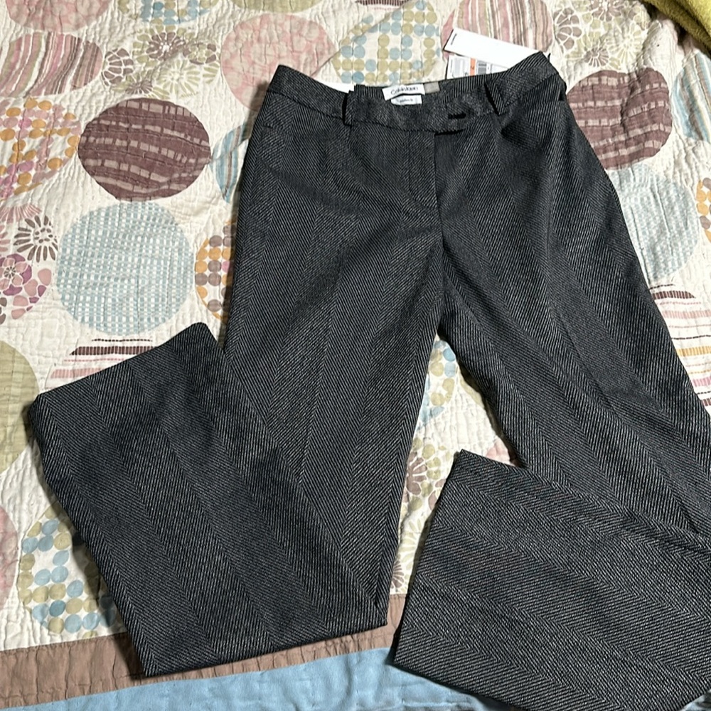 Calvin Klein -Modern Fit Trousers Suit Pants Size 2 Petite NWT!
